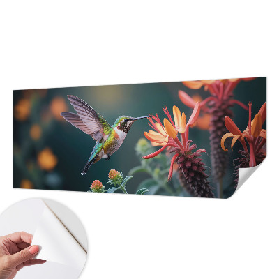 Papel mural texturado decorativo Flores de colibrí