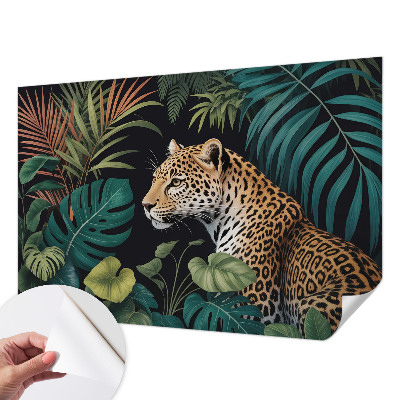Papel mural con patrón decorativo Leopardo exótico