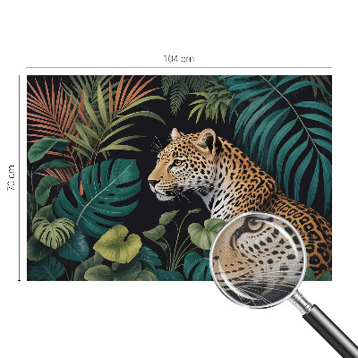 Papel mural con patrón decorativo Leopardo exótico