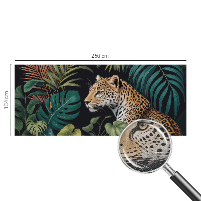 Papel mural con patrón decorativo Leopardo exótico