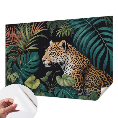 Papel mural con patrón decorativo Leopardo exótico