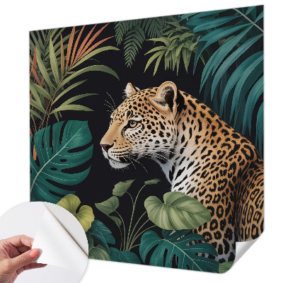 Papel mural con patrón decorativo Leopardo exótico