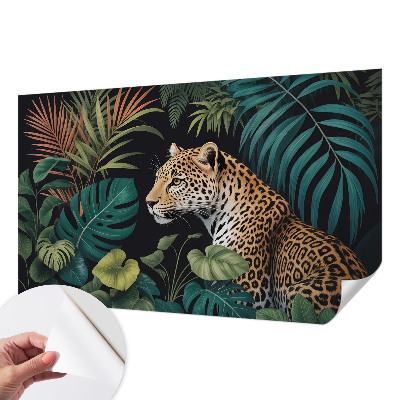 Papel mural con patrón decorativo Leopardo exótico