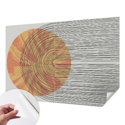 Papel mural texturado decorativo Círculo con líneas