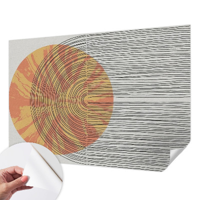 Papel mural texturado decorativo Círculo con líneas