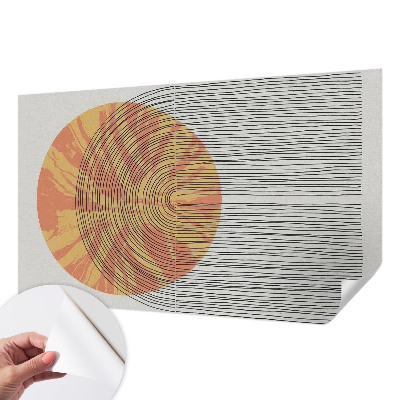 Papel mural texturado decorativo Círculo con líneas