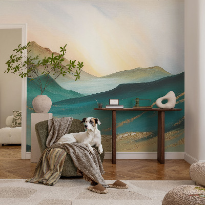 Papel mural con patrón decorativo Paisaje tranquilo