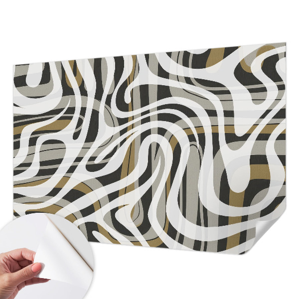 Mural de pared con estampado hermoso Líneas abstractas
