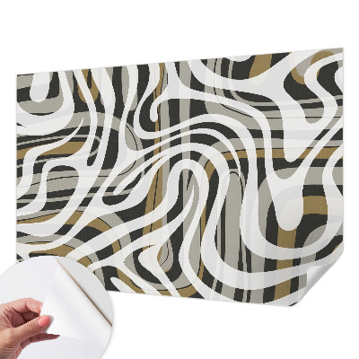 Mural de pared con estampado hermoso Líneas abstractas