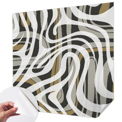Mural de pared con estampado hermoso Líneas abstractas