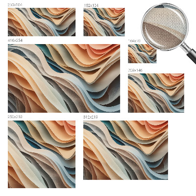 Fotomural decorativo para cabecero de cama Formas onduladas