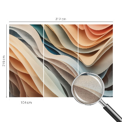Fotomural decorativo para cabecero de cama Formas onduladas