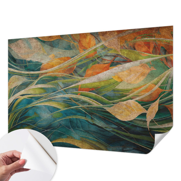 Mural de pared con estampado hermoso paisaje otoñal