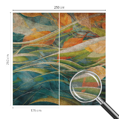 Mural de pared con estampado hermoso paisaje otoñal