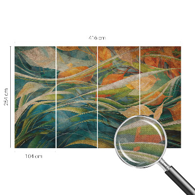 Mural de pared con estampado hermoso paisaje otoñal
