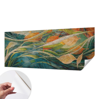 Mural de pared con estampado hermoso paisaje otoñal