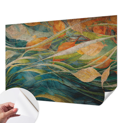 Mural de pared con estampado hermoso paisaje otoñal