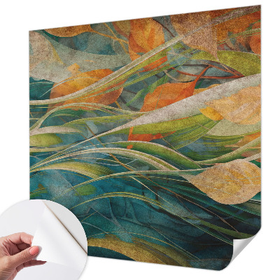 Mural de pared con estampado hermoso paisaje otoñal