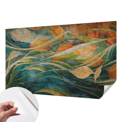 Mural de pared con estampado hermoso paisaje otoñal