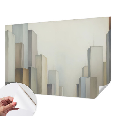 Papel mural con patrón decorativo rascacielos de la ciudad