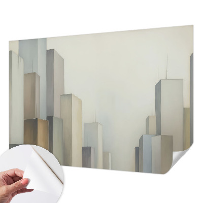 Papel mural con patrón decorativo rascacielos de la ciudad
