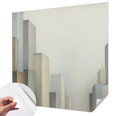 Papel mural con patrón decorativo rascacielos de la ciudad