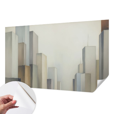 Papel mural con patrón decorativo rascacielos de la ciudad