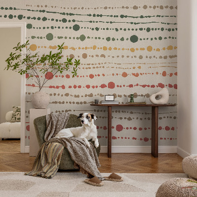 Papel mural texturado decorativo puntos de colores