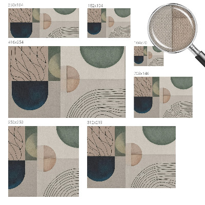 Mural de pared con estampado hermoso Formas geométricas
