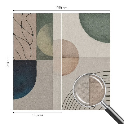 Mural de pared con estampado hermoso Formas geométricas