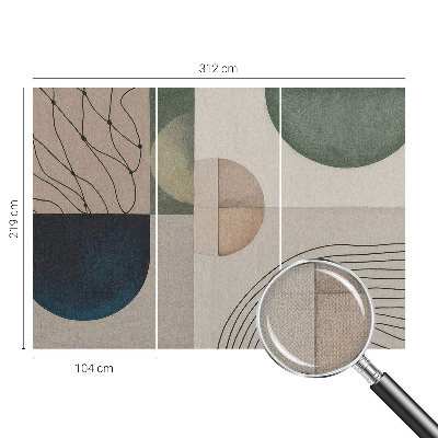 Mural de pared con estampado hermoso Formas geométricas
