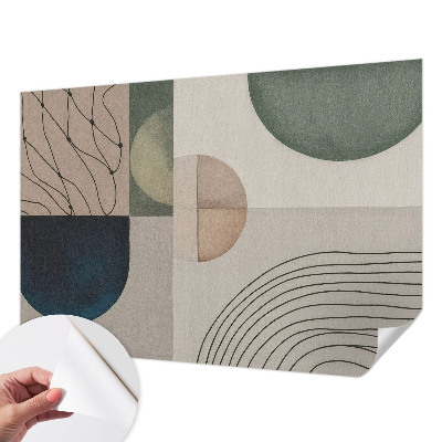 Mural de pared con estampado hermoso Formas geométricas