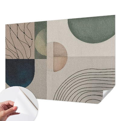 Mural de pared con estampado hermoso Formas geométricas
