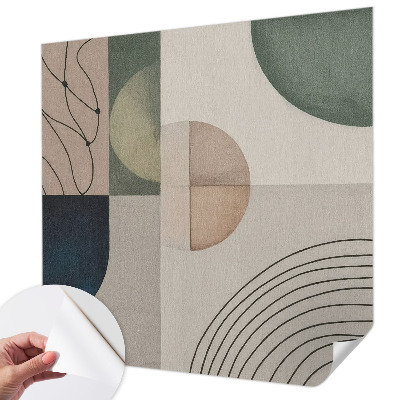 Mural de pared con estampado hermoso Formas geométricas