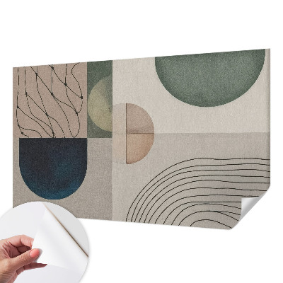 Mural de pared con estampado hermoso Formas geométricas