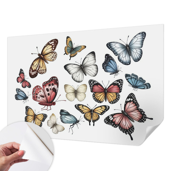 Fotomural decorativo para cabecero de cama Mariposas del paraíso