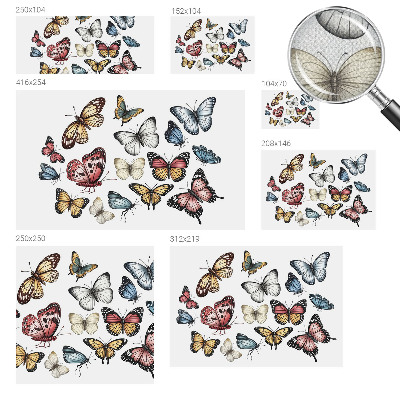 Fotomural decorativo para cabecero de cama Mariposas del paraíso