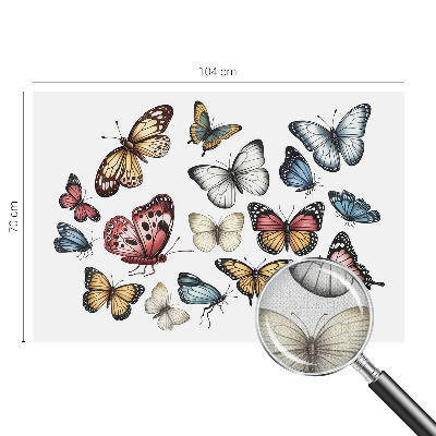 Fotomural decorativo para cabecero de cama Mariposas del paraíso