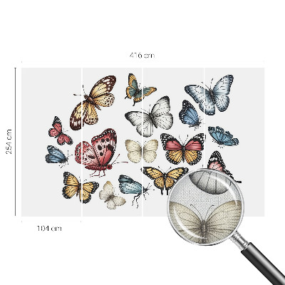 Fotomural decorativo para cabecero de cama Mariposas del paraíso
