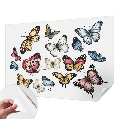 Fotomural decorativo para cabecero de cama Mariposas del paraíso