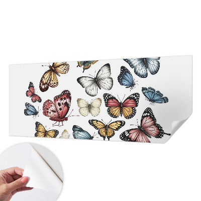 Fotomural decorativo para cabecero de cama Mariposas del paraíso