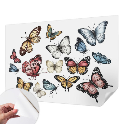 Fotomural decorativo para cabecero de cama Mariposas del paraíso