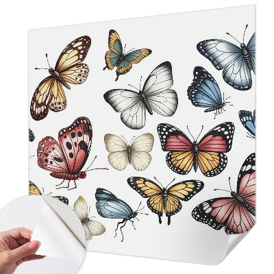 Fotomural decorativo para cabecero de cama Mariposas del paraíso
