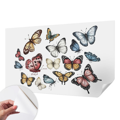 Fotomural decorativo para cabecero de cama Mariposas del paraíso