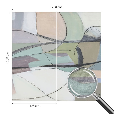 Papel mural con patrón decorativo Líneas pastel