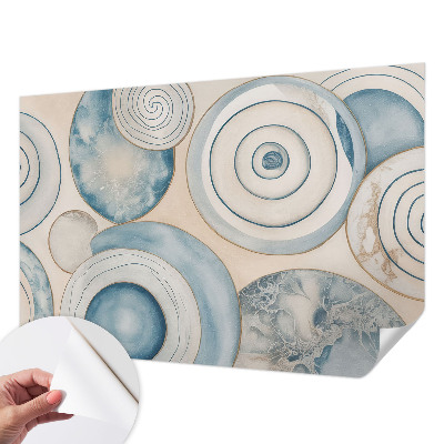 Papel mural con patrón decorativo vórtices espirales
