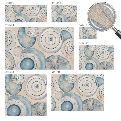 Papel mural con patrón decorativo vórtices espirales