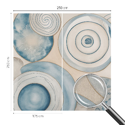 Papel mural con patrón decorativo vórtices espirales