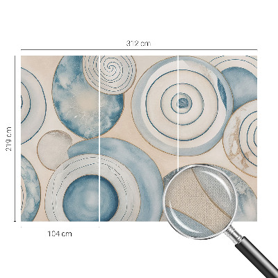 Papel mural con patrón decorativo vórtices espirales
