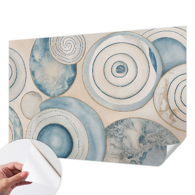 Papel mural con patrón decorativo vórtices espirales